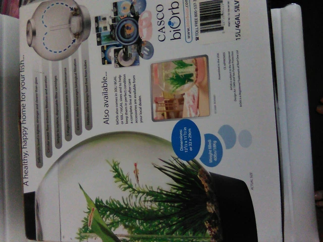 BABY Biorb Aquarium - New in Box 4 US Gallon - Aquarium Pump and Light