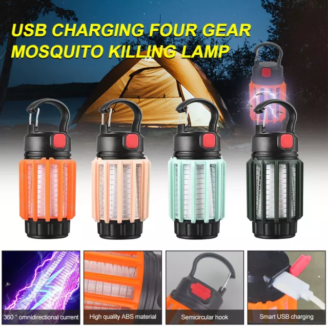 Solar Mosquito USB Killer Light Electronic Fly Bug Insect Zapper Trap Pest Lamp