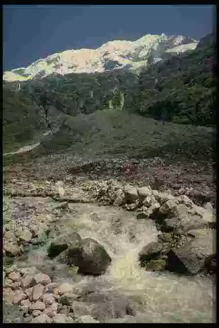 459058 Mountain And Glacial River Peru A4 Photo Print