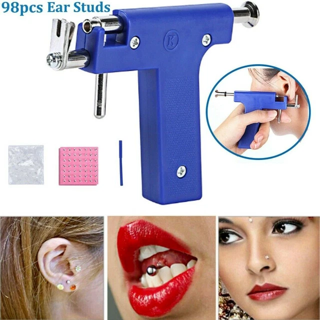 PROFESSIONAL EAR PIERCING GUN body Nose Navel Tool Kit set jewelry 98