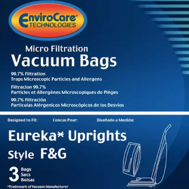 Eureka F&G Vacuum Bags By EnviroCare (Fits Many Commercial Sanitaire Vacuums)