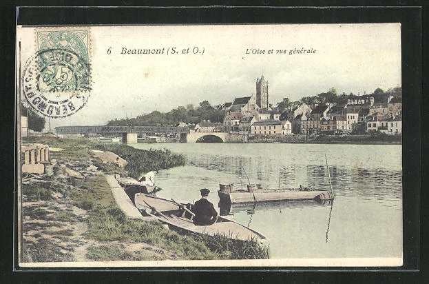CPA Beaumont, L´Oise et vue generale 1905