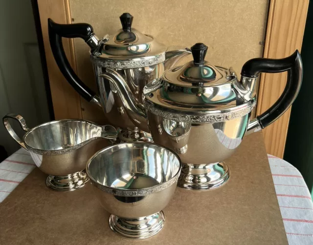 Silver Plate Sheffield EPNS 4 Piece Tea/Coffee Set