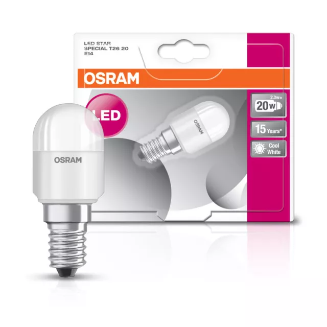 Osram Lámpara LED Tubo T26 Especial 2,3W = 20W E14 Mate 200lm Blanco Frío 6500K