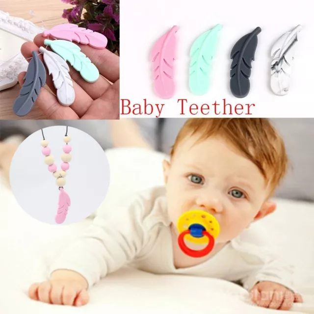 Toy Infants Soother Baby Pacifier Necklace Making Feather Pendant Baby Teether