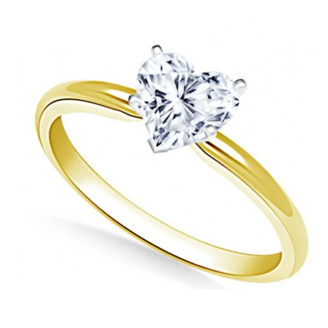 1.05Ct Forme Coeur Solitaire Fiançailles Mariage Promesse Bague 925 Argent