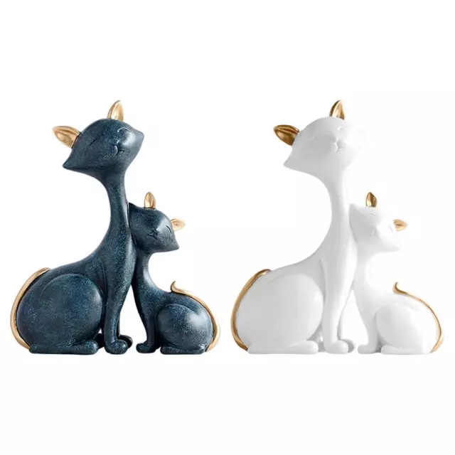 Figurine de chat en résine décoration d'intérieur artisanat Statue d'animal