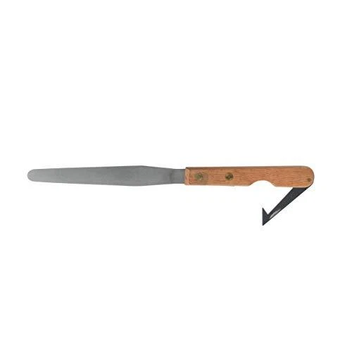 Apothecary Products 4 3/4" Tapered Spatula with Hook Item #23325