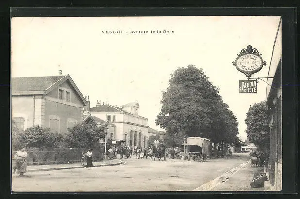 CPA Vesoul, Avenue de la Gare