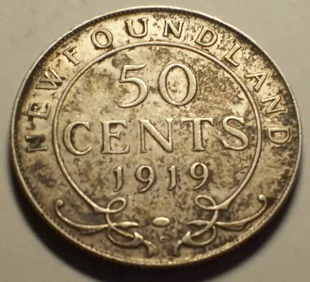 Newfoundland, Canada, 1919 George V Fifty Cents, 50 Cents.