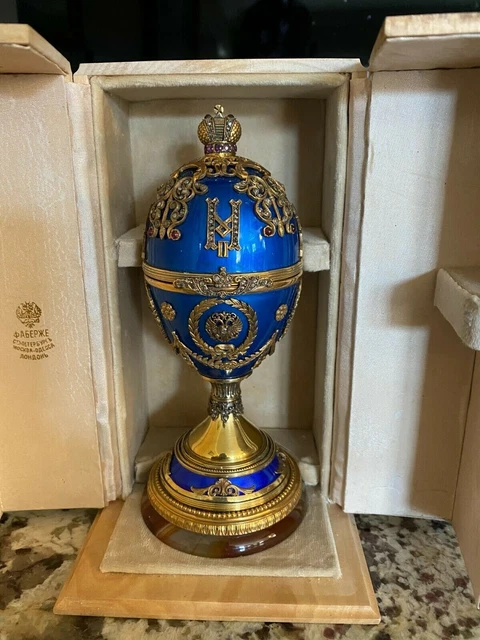 FABERGE Antique Imperial RUSSIAN Large Enamel Egg Swan with Gem stones,84 silver FABERGE Antique Imperial RUSSIAN Large Enamel Egg Swan with Gem stones,84 silver