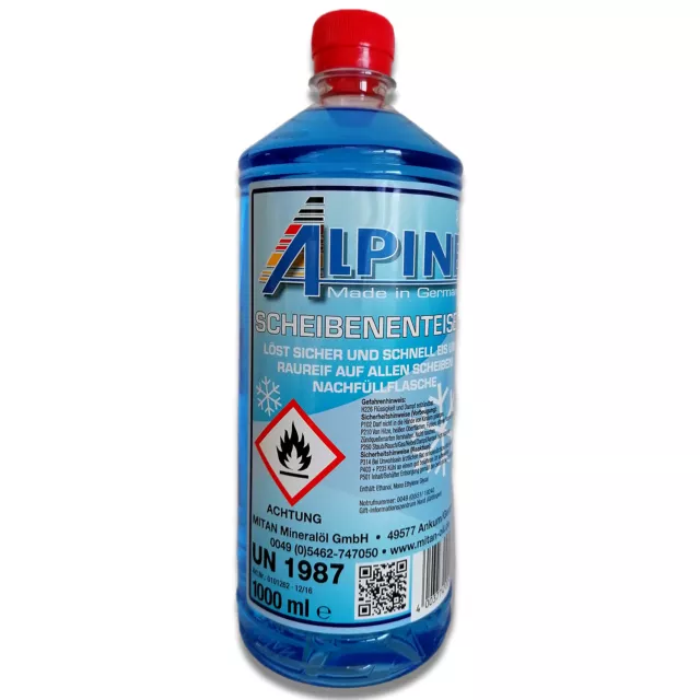 ALPINE Scheibenenteiser Scheiben Enteiser Sprühenteiser Nachfüllflasche 1 l