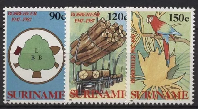 Surinam 1987 40 Jahre Staatliche Forstverwaltung 1217/1219 postfrisch