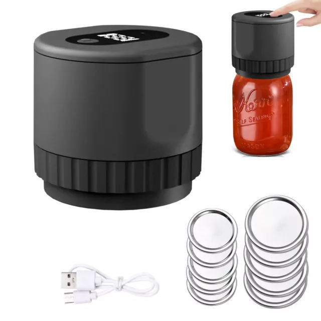 2024 Auto Electric Mason Jar Vacuum Sealer for Regular and Wide Mouth Food Jars