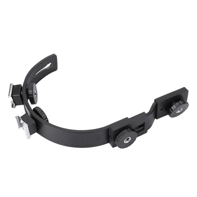 Double Hot Shoe Flash Fill Light Bracket for Cameras Photography