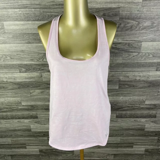 UNDER ARMOUR Heat Gear Scoop Neck Pink Keyhole Tank Top Women's Size Medium