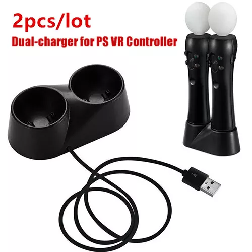 Dual Charger Charging Dock Motion For PlayStation PS MOVE PS4 VR Controller UK