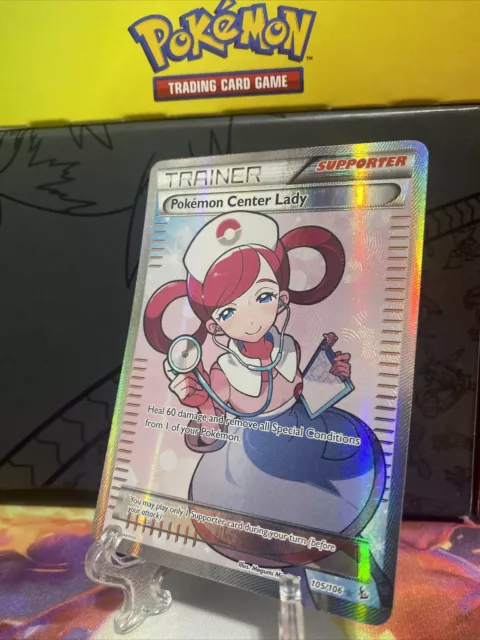 FULL ART POKEMON Center Lady ULTRA RARE 105/106 Pokemon XY