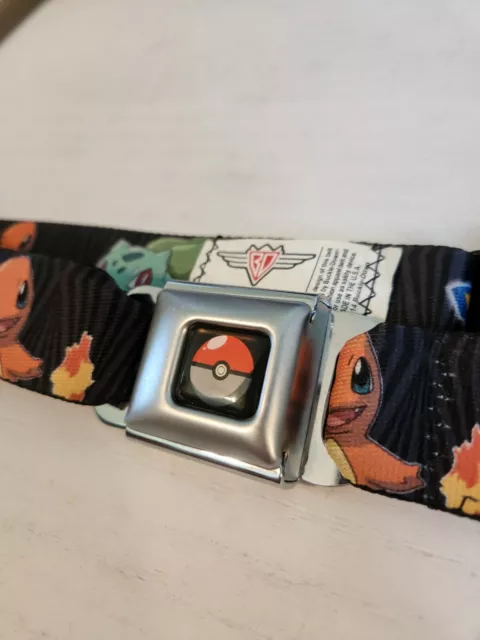 Buckle Down Authentic Pokémon Seatbelt Belt Pikachu  26"-46"