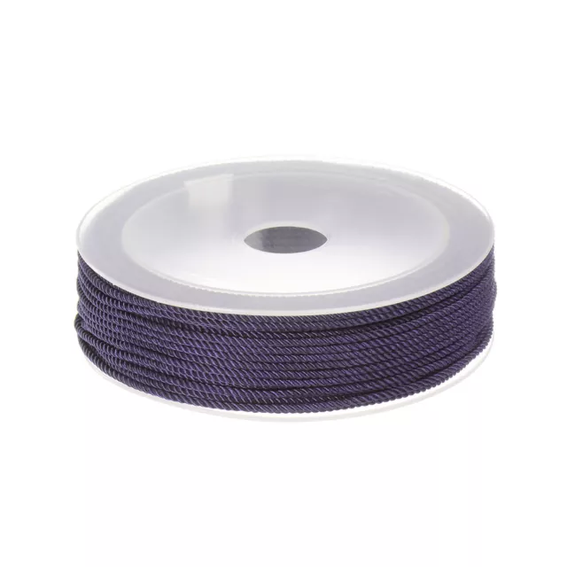 1.5mm Cordon Perlage Corde Chinois Nouage Tricot Bracelet Foncé Violet 65ft