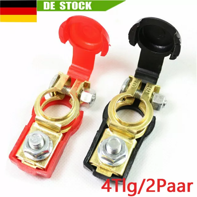BATTERIEKLEMMEN BATTERIE POLKLEMMEN + - Pol Klemmen Plus Minus Auto LKW ...