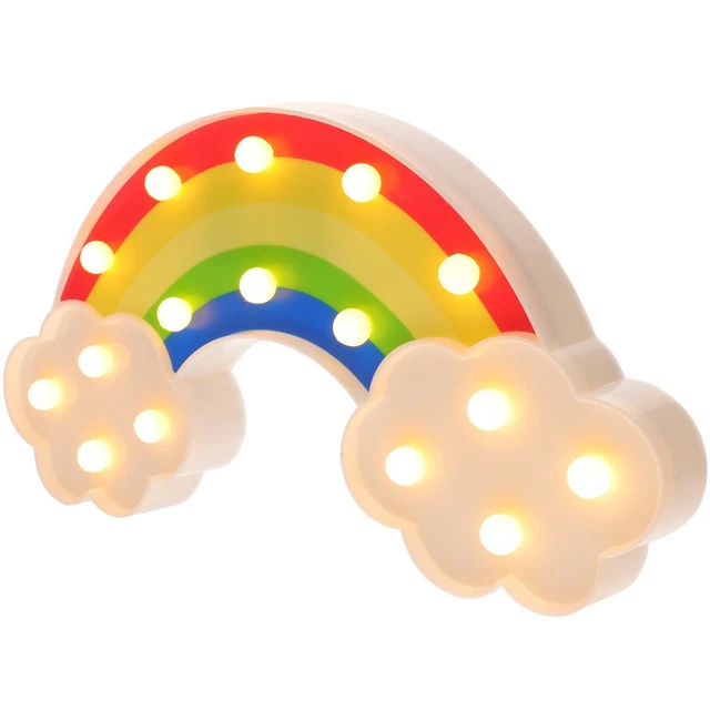 LED DESK LIGHT Bedroom Table Light Rainbow Lamp Decorative Atmosphere ...