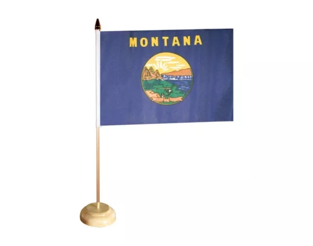 Tischflagge USA Montana amerikanische Tischfahne 15x22cm