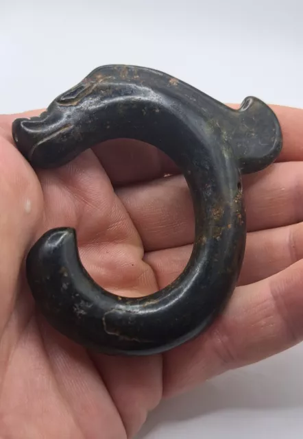 Chinese OLD Hongshan Stone / Jade Hand  Carved Amulet / pendant