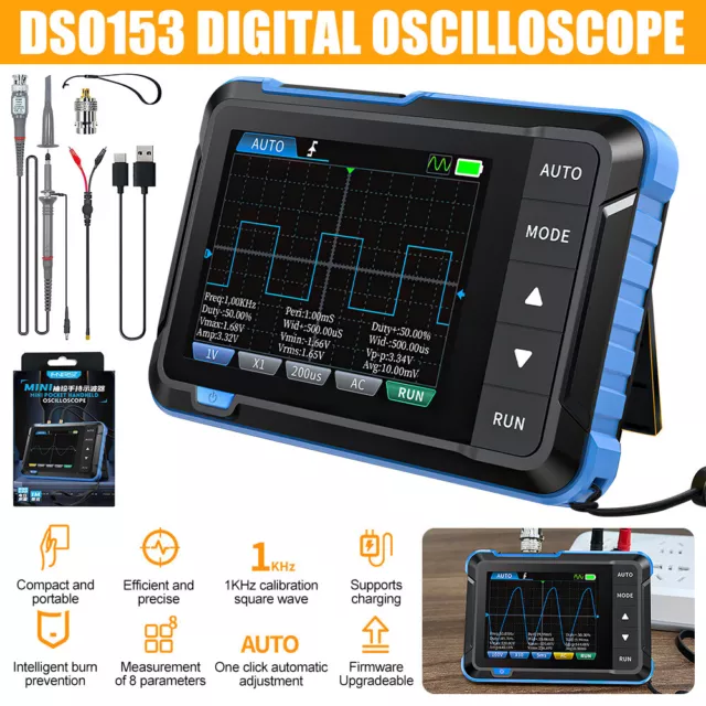 FNIRSI DSO153 2in1 Handheld Oscilloscope Portable-Digital-Oscilloscope 1MHz