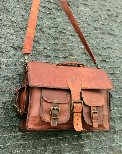 Hommes Affaires Cuir Neuf Sac à Main Mallette Bandoulière Ordinateur Portable