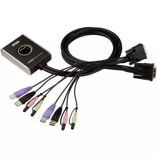 StarTech.fr Switch KVM USB VGA à 2 ports - Commutateur KVM alimenté par USB  avec câbles et commutateur à distance