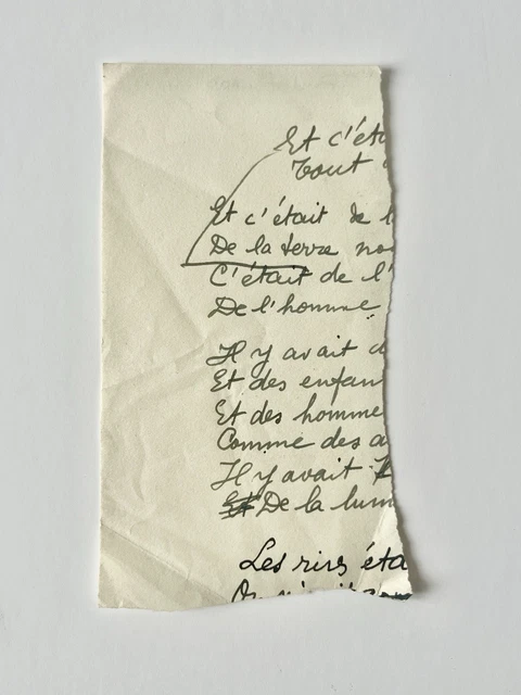 Poème Autographe Signé Jean-Louis Croze - "Bagatelles", 2 Pages, France XXème, Occasion Bon état