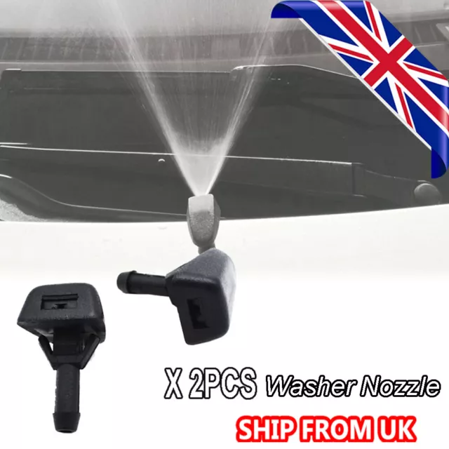 2Pcs For Volvo C30 C70 S40 S70 UK Front Windscreen Wiper Washer Nozzle Jet Spray