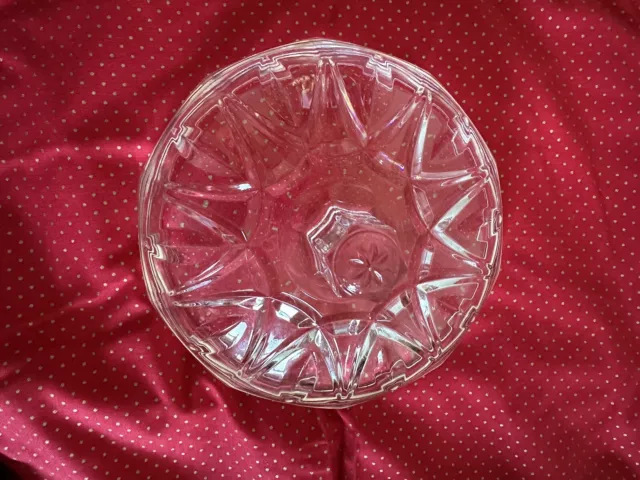 Crystal glass candy/trivet bowl