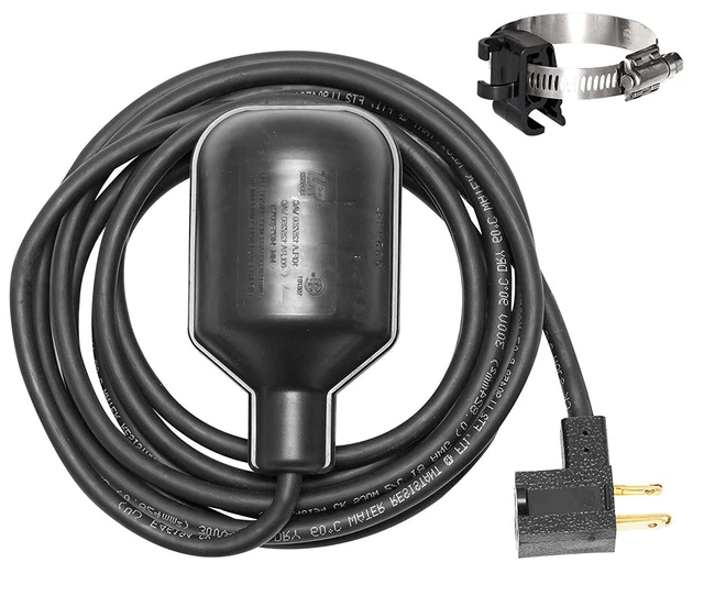 UNIVERSAL TETHERED SUMP Pump / Sewage Pump Float Switch 15' Cord FREE