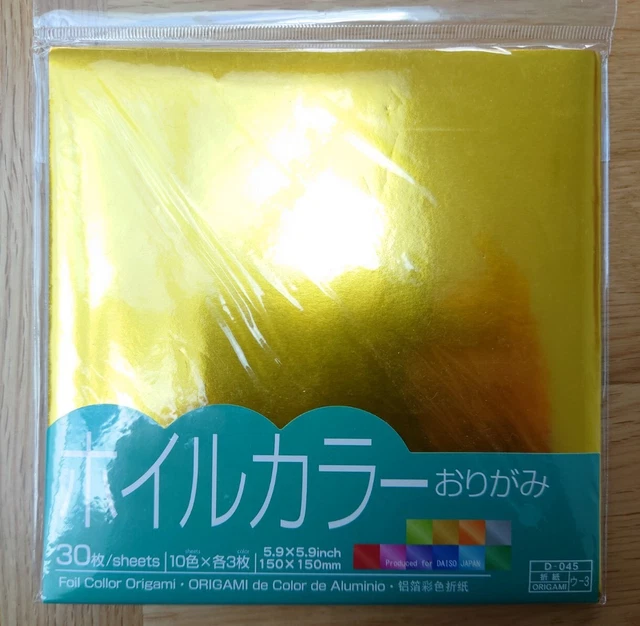 30 Blatt Origami Papier - 15 cm | 10 reflektierende Farben