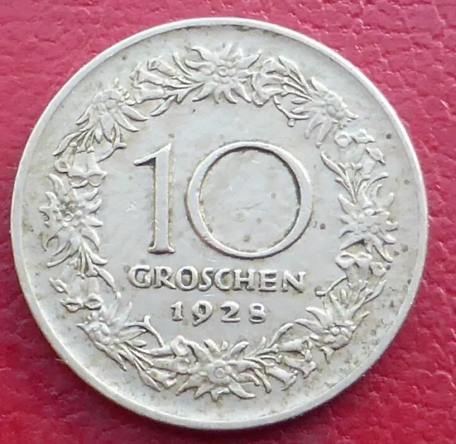 1928 Ten Groschen Coin From Austria (467)