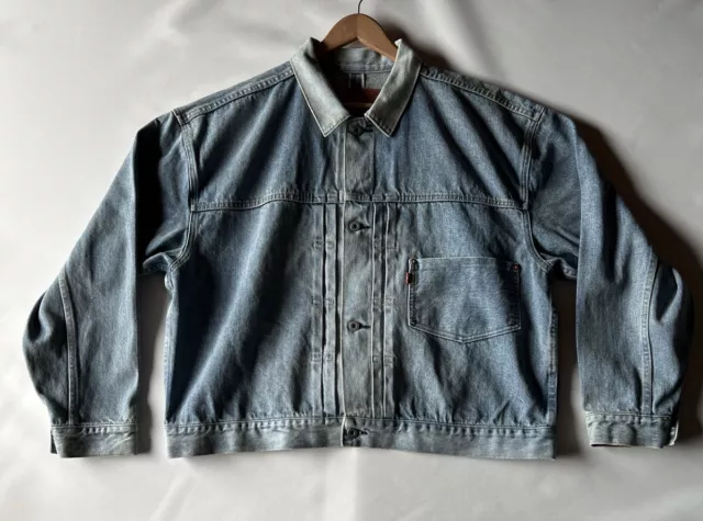 Levis X Beams Jacket Mens Large Oversized Cotton Denim Blue Relaxed