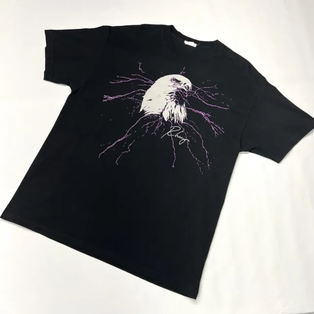 Rhude X Pacsun Tee Shirt Black Eagle Lightning Rhuigi Collaboration Mens Large