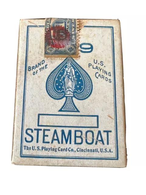 Vintage Steamboat 999 Playing Cards Seal Intact Vintage Steamboat 999 Playing Cards Seal Intact