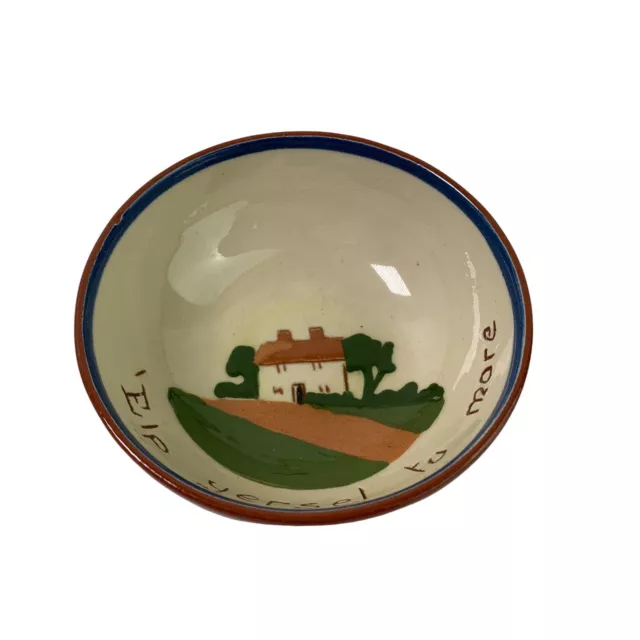 Vintage WATCOMBE TORQUAY Cottage Motto Ware Sugar Bowl Help Yersel To More