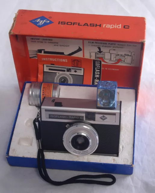 AGFA ISOFLASH rapid C Vintage German Film Camera with Original Box