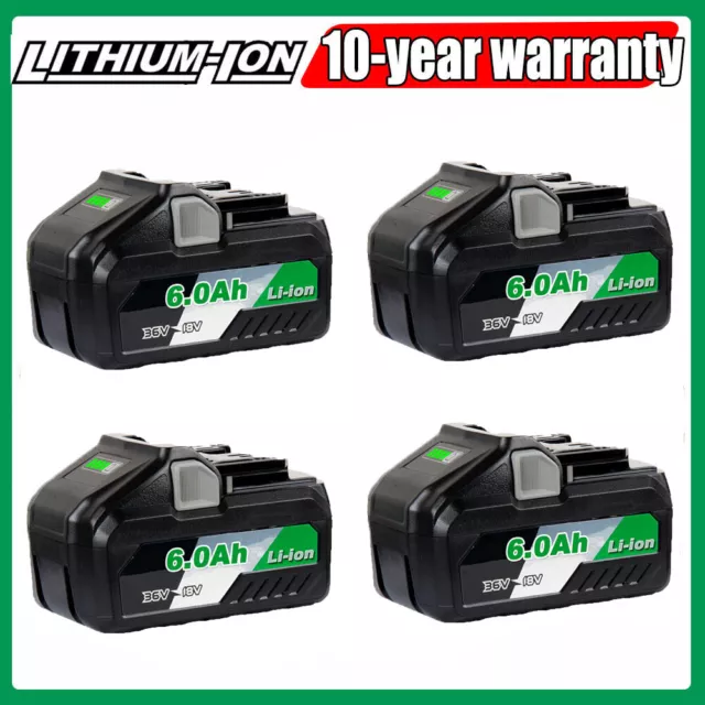 1~6X For HiKOKI Metabo HPT MultiVolt 36V 18V Battery BSL36B18 Li-Ion 37175M 6 AH