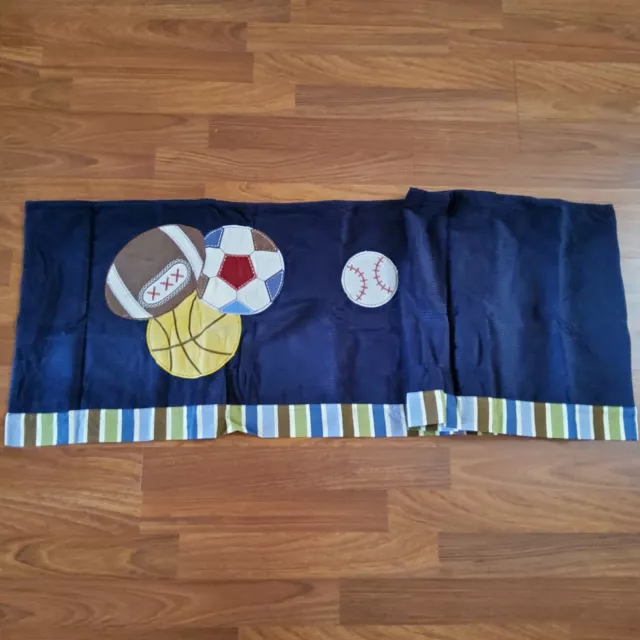 Too Good by Jenny McCathy Baby Boy Nursery Window Valance Sports Football Soccer