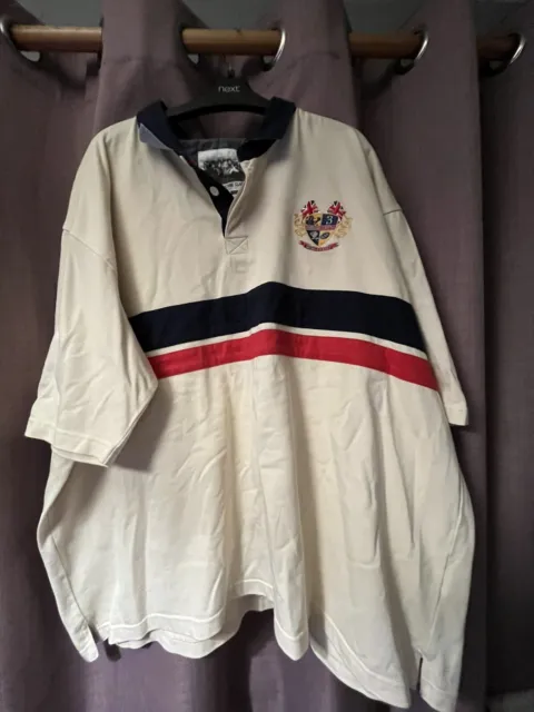 Cotton Traders Classics; Three Lions Rugby Shirt Short Sleeve - Size 3XL