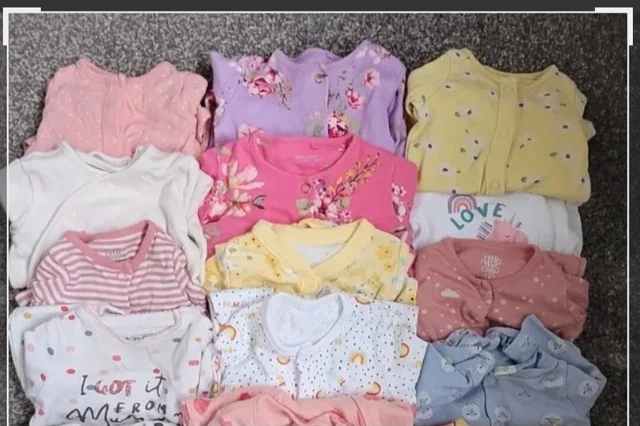 baby girls clothes  bundle 16 mix sizes from Newborn Up to 1 month 2
