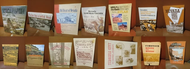 Collection of 14 old west, wild west books on Nevada