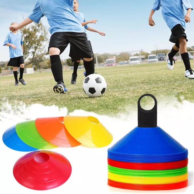 15 Pack Sports Training Discs Markers Cones Soccer Rugby Fitness Exercise AU