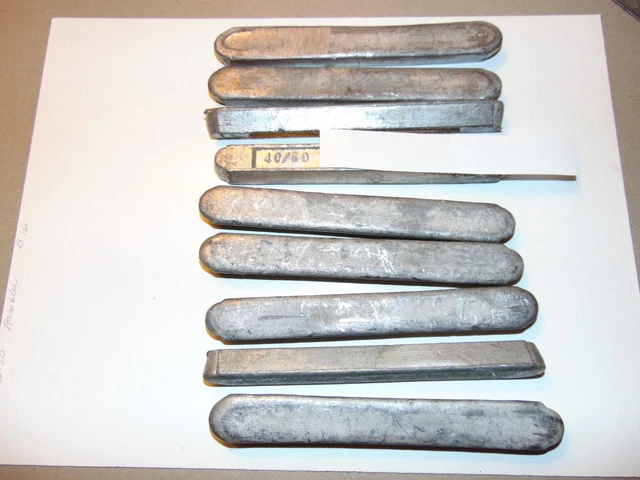 Lot of 9-(1-lb ea.) 40/60 Solder Bars 9 lbs total