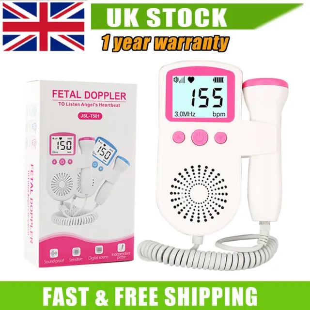 Fetal Doppler Detector Baby Heart Beat Rate Probe Prenatal Monitor P3 Ultrasonic